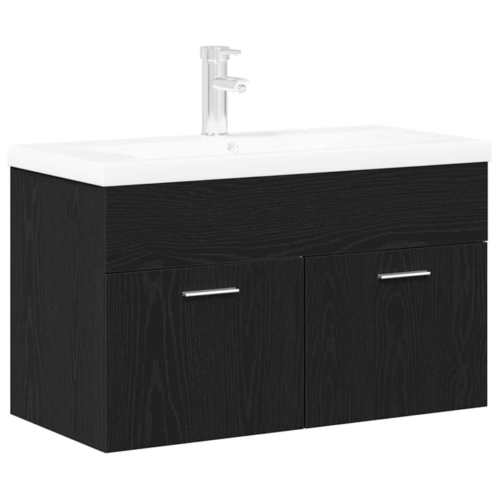 Dulap de chiuvetă Stejar negru 80 x 38.5 x 46 cm Lemn compozit - WALTI WALTI