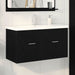 Dulap de chiuvetă Stejar Negru 90 x 38.5 x 46 cm Lemn compozit - WALTI WALTI