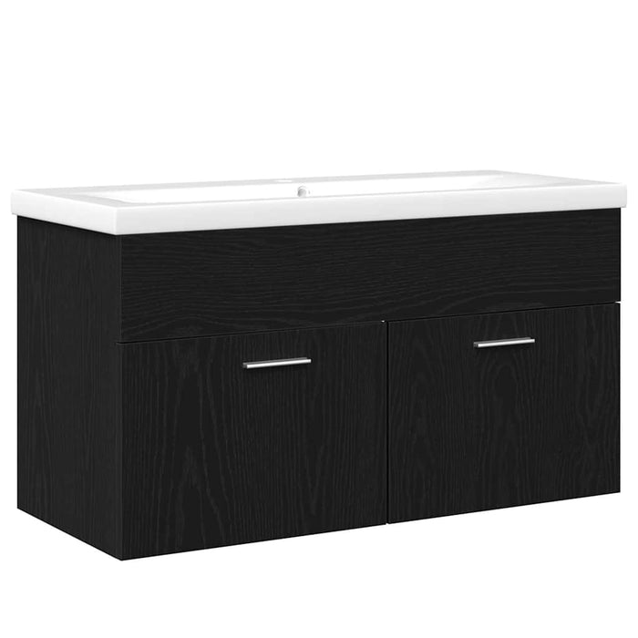 Dulap de chiuvetă Stejar Negru 90 x 38.5 x 46 cm Lemn compozit - WALTI WALTI