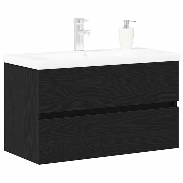 Dulap cu Chiuvetă Stejar negru 80 x 39 x 62 cm Lemn compozit - WALTI WALTI