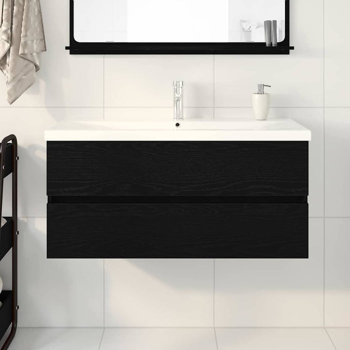 Dulap cu Chiuvetă Stejar negru 100 x 39 x 62 cm Lemn compozit - WALTI WALTI