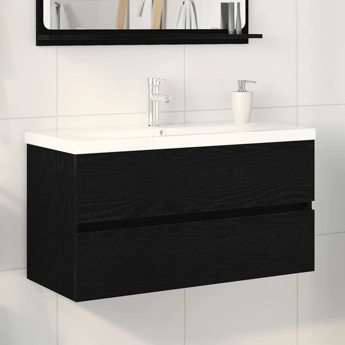 Dulap cu Chiuvetă Stejar negru 90 x 39 x 62 cm Lemn compozit - WALTI WALTI