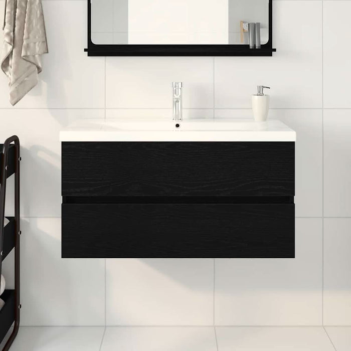 Dulap cu Chiuvetă Stejar negru 90 x 39 x 62 cm Lemn compozit - WALTI WALTI
