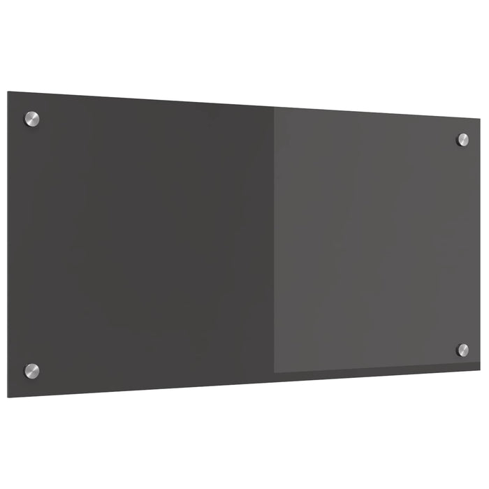 Panou de bucătărie Gri închis 80 x 40 cm sticlă securizată WALTI