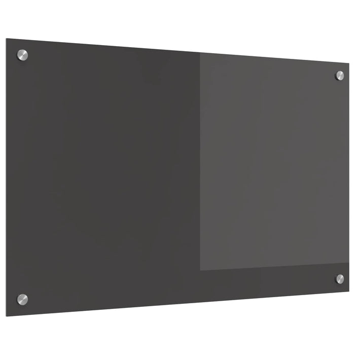 Panou de bucătărie Gri închis 80 x 50 cm sticlă securizată WALTI
