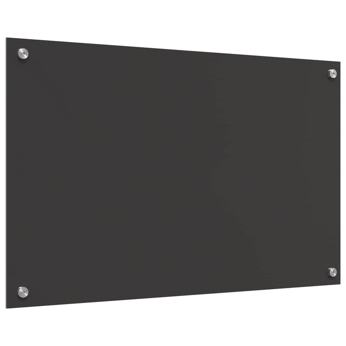 Panou de bucătărie Gri închis 80 x 50 cm sticlă securizată WALTI