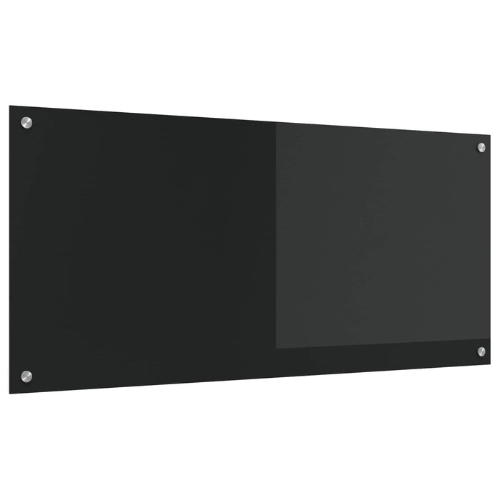 Panou de bucătărie Negru 110 x 50 cm sticlă securizată WALTI