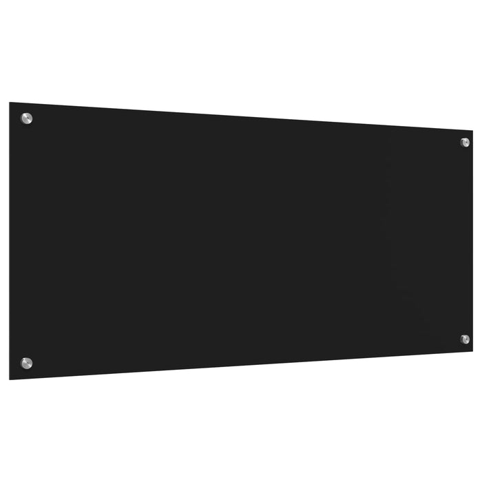 Panou de bucătărie Negru 110 x 50 cm sticlă securizată WALTI