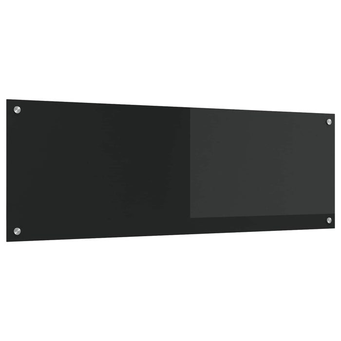 Panou de bucătărie Negru 120 x 40 cm sticlă securizată WALTI