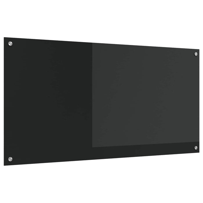 Panou de bucătărie Negru 120 x 60 cm sticlă securizată WALTI