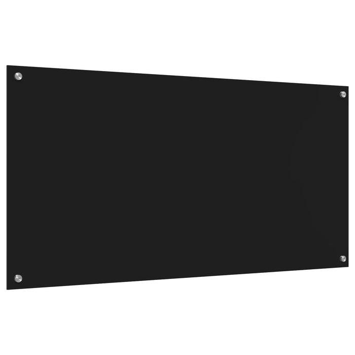 Panou de bucătărie Negru 120 x 60 cm sticlă securizată WALTI