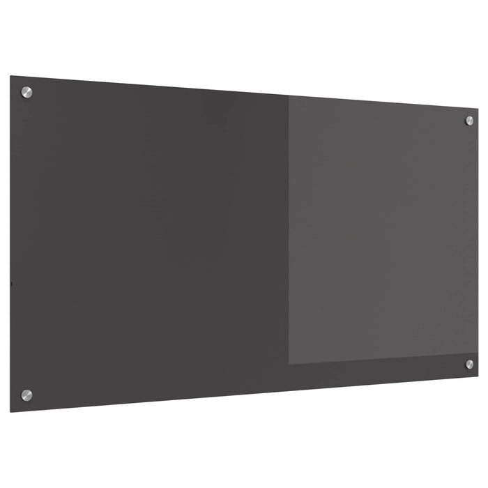 Panou de bucătărie Gri închis 110 x 60 cm sticlă securizată WALTI
