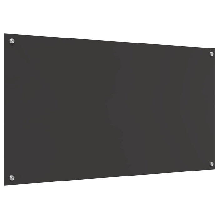 Panou de bucătărie Gri închis 110 x 60 cm sticlă securizată WALTI