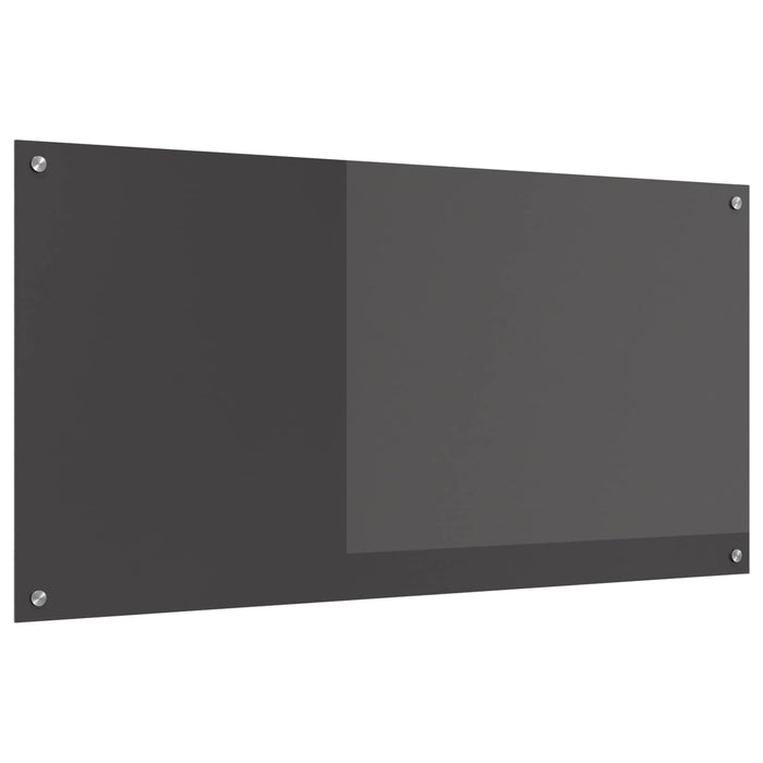 Panou de bucătărie Gri închis 120 x 60 cm sticlă securizată WALTI