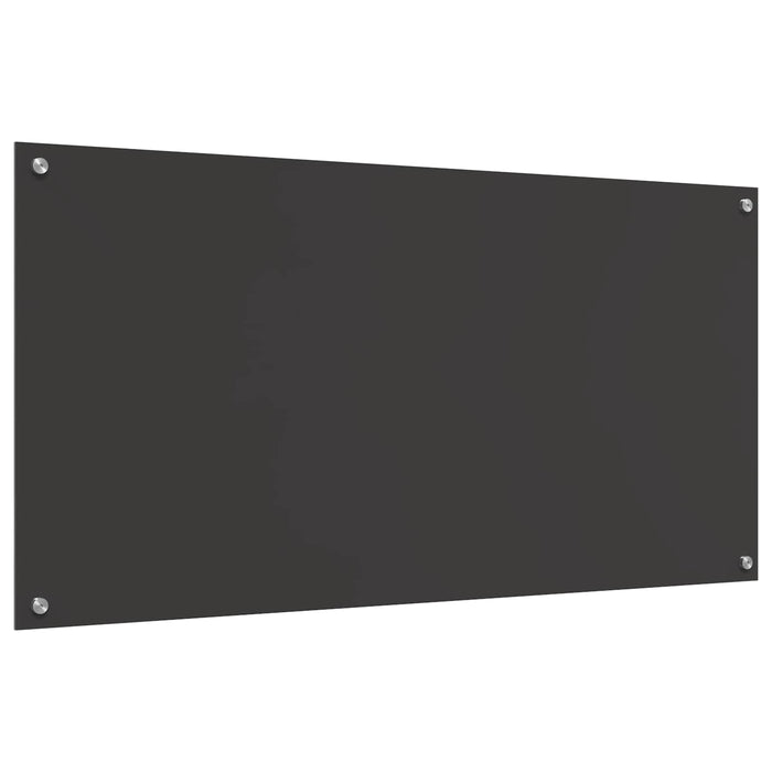 Panou de bucătărie Gri închis 120 x 60 cm sticlă securizată WALTI