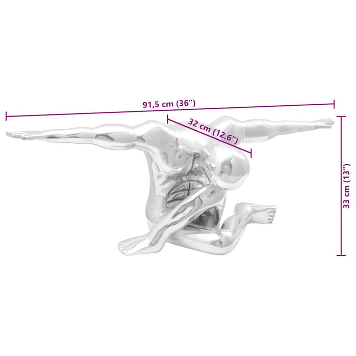 Sculptură Argintiu 91.5 x 32 x 33 cm Aluminiu - WALTI WALTI