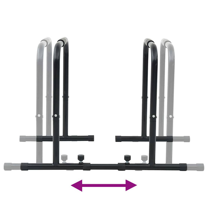 Bară de flotări Negru 116 x 66 x 74.5 cm Oțel vopsit în pulbere - WALTI WALTI