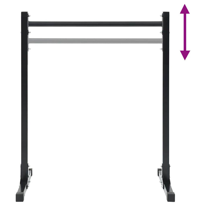 Stantă pentru flotări Manual 2 buc. Negru 55 x 90 x 104.5 cm - WALTI WALTI