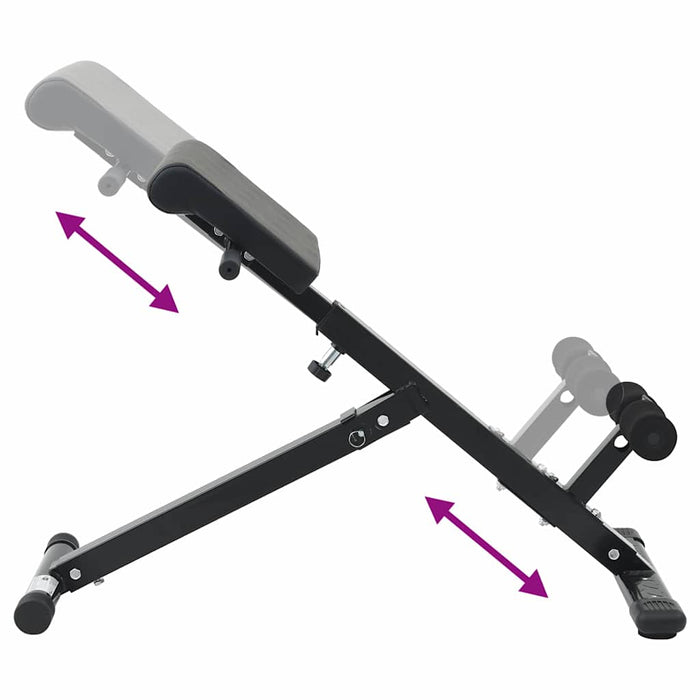 Bancă de hiperextensie Manual Negru 100,5 x 70 x 78 cm - WALTI WALTI