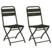 Scaun pliabil pentru grădină 2 pcs Verde 55 x 56.5 x 91cm Oțel - WALTI WALTI