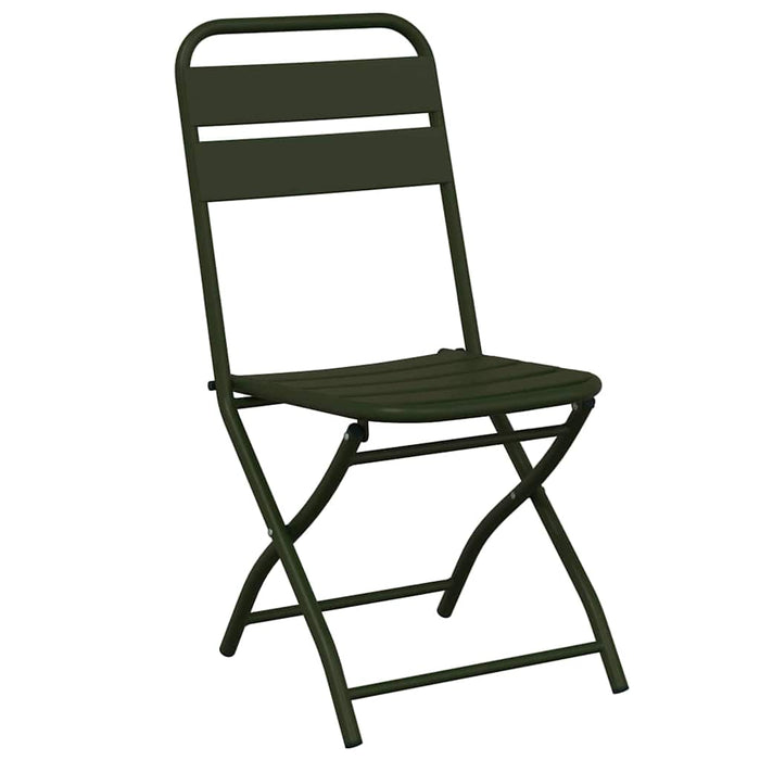 Scaun pliabil pentru grădină 2 pcs Verde 55 x 56.5 x 91cm Oțel - WALTI WALTI
