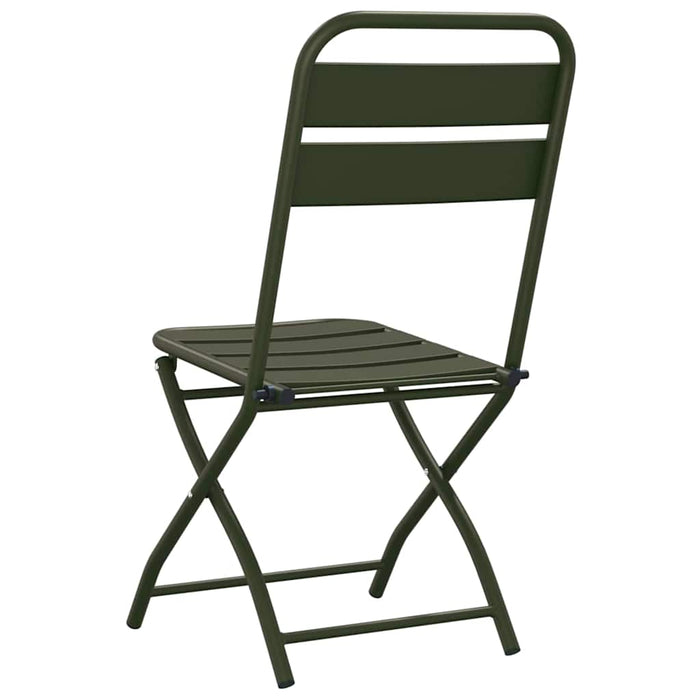 Scaun pliabil pentru grădină 2 pcs Verde 55 x 56.5 x 91cm Oțel - WALTI WALTI