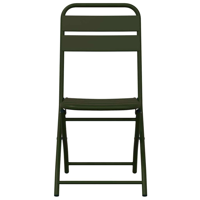 Scaun pliabil pentru grădină 2 pcs Verde 55 x 56.5 x 91cm Oțel - WALTI WALTI