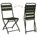 Scaun pliabil pentru grădină 2 pcs Verde 55 x 56.5 x 91cm Oțel - WALTI WALTI