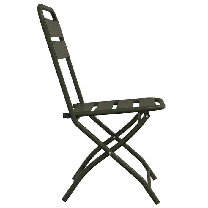 Scaun pliabil pentru grădină 2 pcs Verde 55 x 56.5 x 91cm Oțel - WALTI WALTI