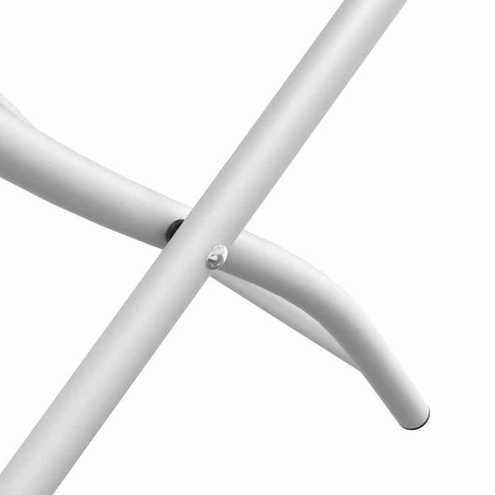 Scaun pliabil pentru grădină 2 pcs Alb 55 x 56.5 x 91cm Oțel - WALTI WALTI