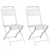 Scaun pliabil pentru grădină 2 pcs Alb 55 x 56.5 x 91cm Oțel - WALTI WALTI