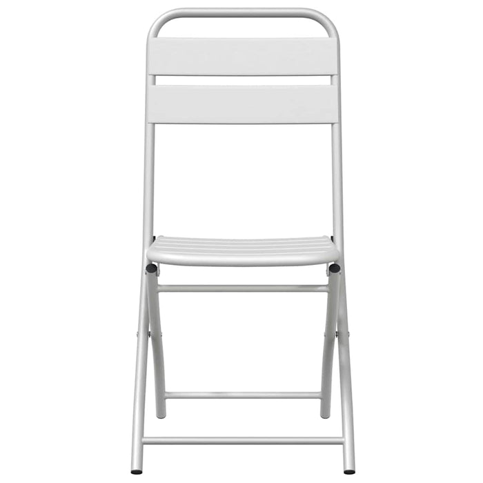Scaun pliabil pentru grădină 2 pcs Alb 55 x 56.5 x 91cm Oțel - WALTI WALTI