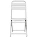 Scaun pliabil pentru grădină 2 pcs Alb 55 x 56.5 x 91cm Oțel - WALTI WALTI