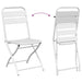 Scaun pliabil pentru grădină 2 pcs Alb 55 x 56.5 x 91cm Oțel - WALTI WALTI