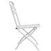 Scaun pliabil pentru grădină 2 pcs Alb 55 x 56.5 x 91cm Oțel - WALTI WALTI