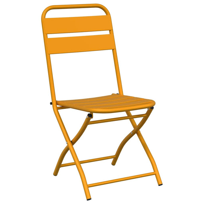 Scaun pliabil pentru grădină 2 pcs Muștar 55 x 56.5 x 91cm Oțel - WALTI WALTI