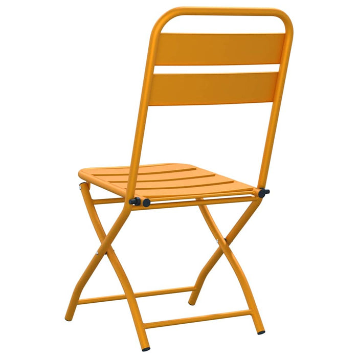 Scaun pliabil pentru grădină 2 pcs Muștar 55 x 56.5 x 91cm Oțel - WALTI WALTI