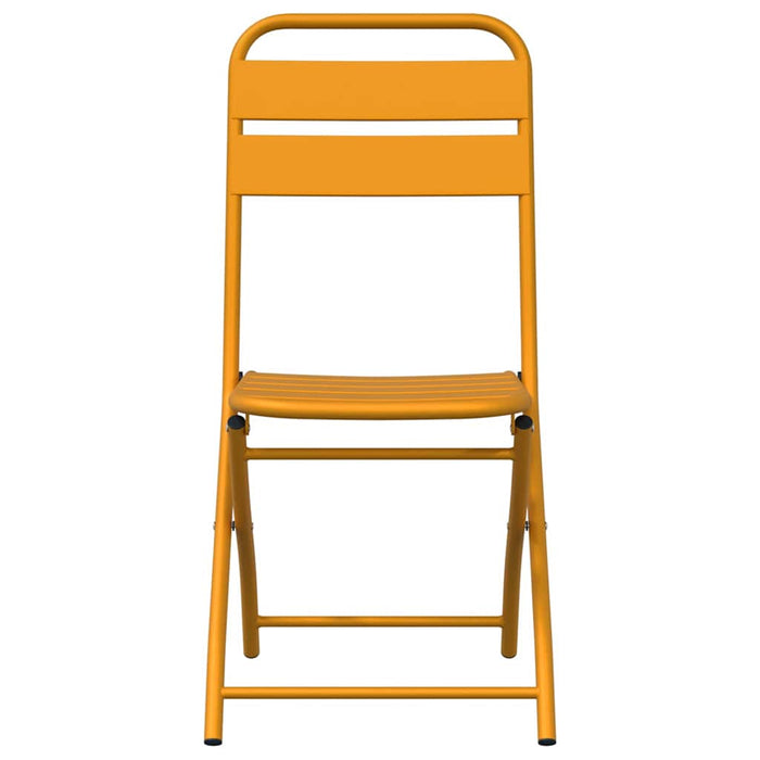 Scaun pliabil pentru grădină 2 pcs Muștar 55 x 56.5 x 91cm Oțel - WALTI WALTI