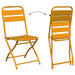 Scaun pliabil pentru grădină 2 pcs Muștar 55 x 56.5 x 91cm Oțel - WALTI WALTI