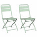 Scaun pliabil pentru grădină 2 pcs Verde 55 x 56.5 x 91cm Oțel - WALTI WALTI