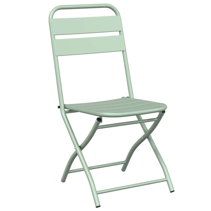 Scaun pliabil pentru grădină 2 pcs Verde 55 x 56.5 x 91cm Oțel - WALTI WALTI
