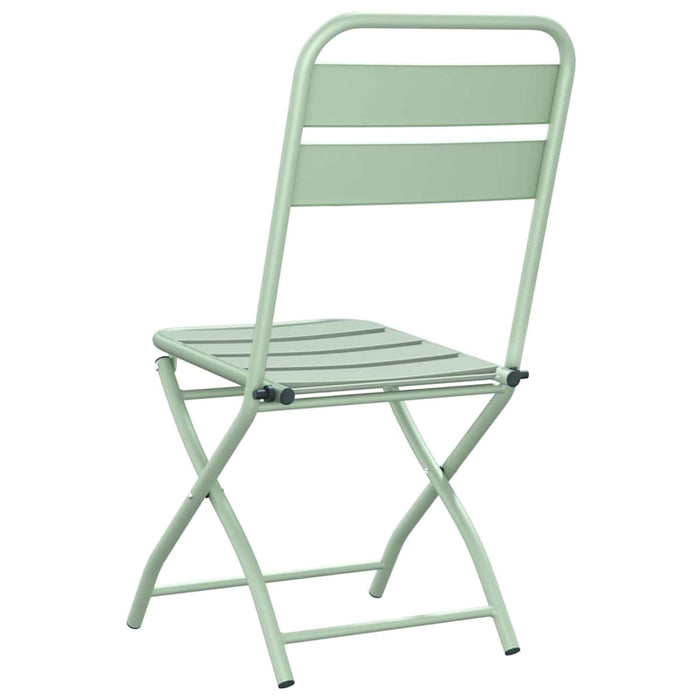 Scaun pliabil pentru grădină 2 pcs Verde 55 x 56.5 x 91cm Oțel - WALTI WALTI
