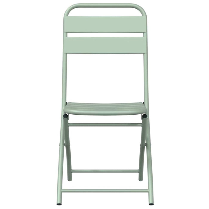 Scaun pliabil pentru grădină 2 pcs Verde 55 x 56.5 x 91cm Oțel - WALTI WALTI