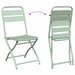 Scaun pliabil pentru grădină 2 pcs Verde 55 x 56.5 x 91cm Oțel - WALTI WALTI