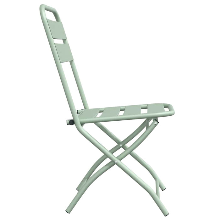 Scaun pliabil pentru grădină 2 pcs Verde 55 x 56.5 x 91cm Oțel - WALTI WALTI