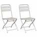 Scaun pliabil pentru grădină 2 pcs Bej 55 x 56.5 x 91cm Oțel - WALTI WALTI