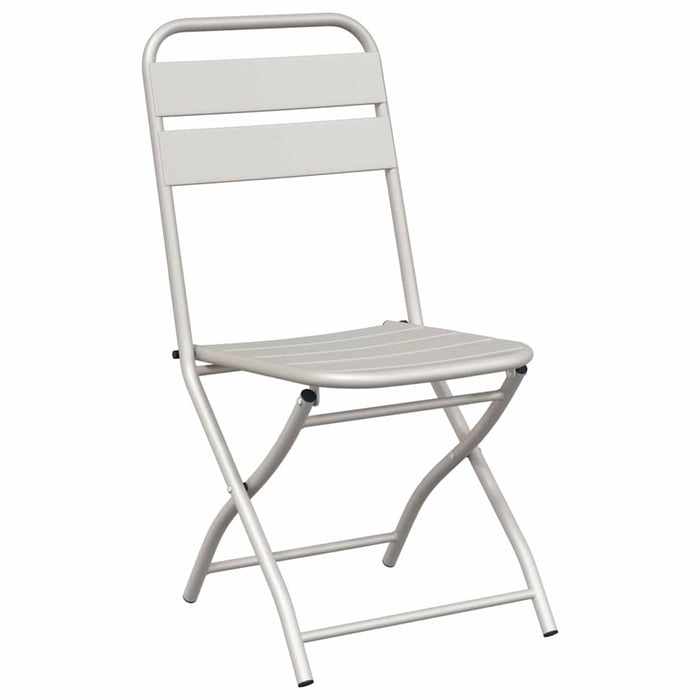 Scaun pliabil pentru grădină 2 pcs Bej 55 x 56.5 x 91cm Oțel - WALTI WALTI