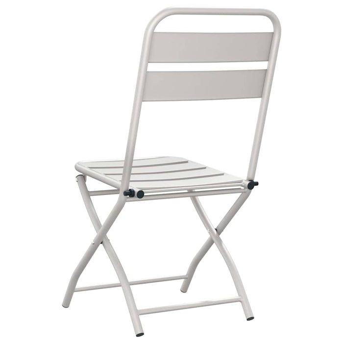Scaun pliabil pentru grădină 2 pcs Bej 55 x 56.5 x 91cm Oțel - WALTI WALTI