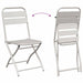 Scaun pliabil pentru grădină 2 pcs Bej 55 x 56.5 x 91cm Oțel - WALTI WALTI
