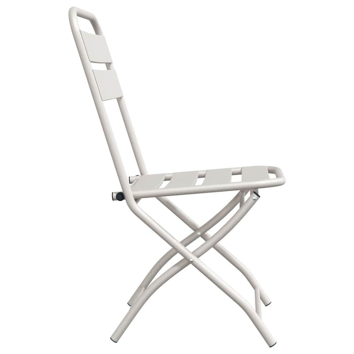 Scaun pliabil pentru grădină 2 pcs Bej 55 x 56.5 x 91cm Oțel - WALTI WALTI